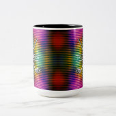 Maßgeschneidertes Metallic-farbiges Golf Monogram Zweifarbige Tasse (Mittel)