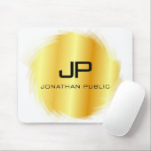 Maßgeschneidertes metallisches Gold-Look Modernes Mousepad (Mit Mouse)
