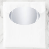 Maßgeschneidertes metallisches Silber-Look Leere M Ovaler Aufkleber (Tasche)