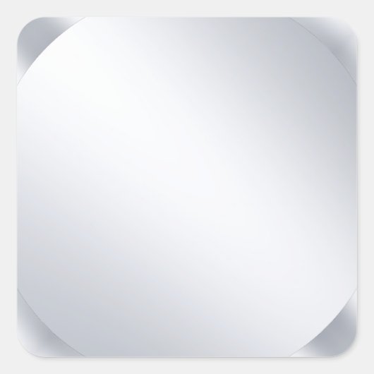 Maßgeschneidertes metallisches Silber-Look Leere M Quadratischer Aufkleber (Vorderseite)