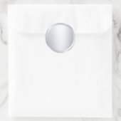 Maßgeschneidertes metallisches Silber-Look Leere M Runder Aufkleber (Tasche)