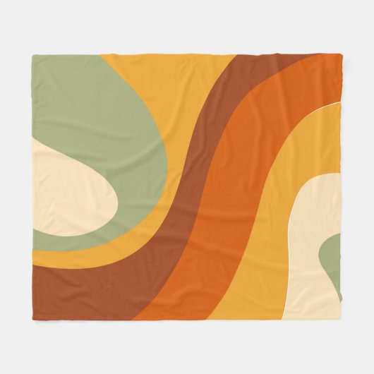 Maßgeschneidertes Mid Century Modernes Fleece Blan (Vorderseite (Horizontal))