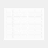 Maßgeschneidertes Mini-Rectangle-Waterproof-Label Etiketten (Blatt)