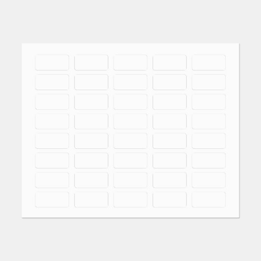 Maßgeschneidertes Mini-Rectangle-Waterproof-Label Etiketten (Blatt)