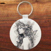 Maßgeschneidertes Minimalistisch modernes Personal Schlüsselanhänger (Rückseite)