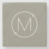 Maßgeschneidertes Minimalistisches Circle Modernes Steinuntersetzer (Vorderseite)