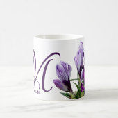 Maßgeschneidertes Miriam-Name violett blühend Mono Kaffeetasse (Mittel)