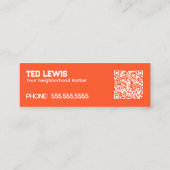 Maßgeschneidertes mobiles Barren QR Mini Visitenkarte (Rückseite)