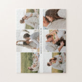 Maßgeschneidertes modernes 6-Foto Collage Wedding Puzzle (Vertikal)