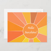 Maßgeschneidertes modernes Abstraktes Sun Design | Postkarte (Vorne/Hinten)