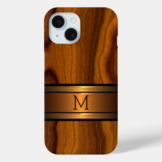 Maßgeschneidertes, modernes Cooles, trendiges Holz Case-Mate iPhone Hülle (Rückseite)