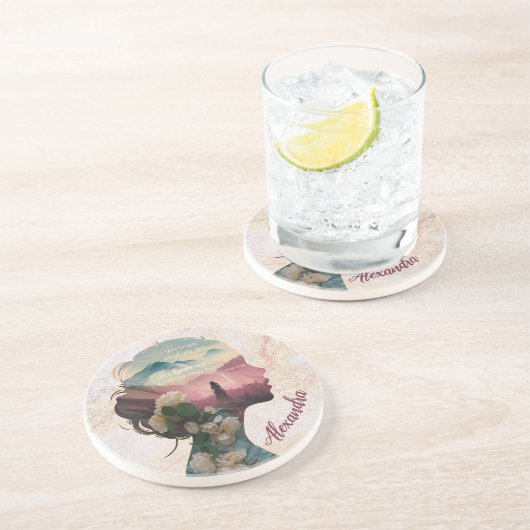 Maßgeschneidertes, modernes Eleganz, inspirierende Getränkeuntersetzer (Seite)