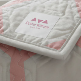 Maßgeschneidertes, modernes Etikett mit rosa Eisen