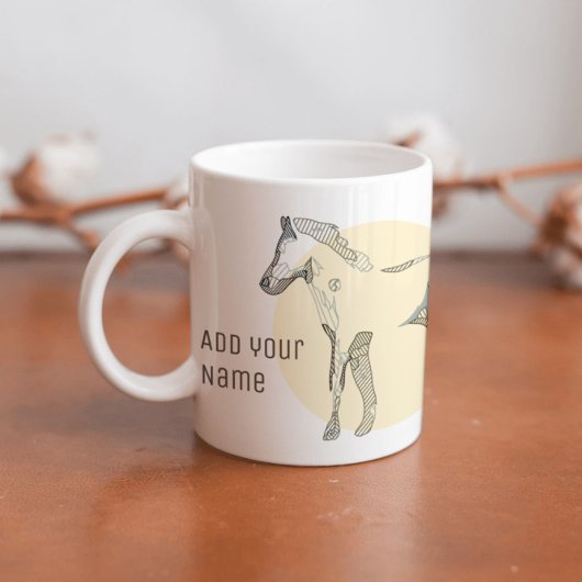 Maßgeschneidertes, modernes Foal Minimal Niedlich Kaffeetasse