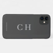 Maßgeschneidertes modernes Grau Case-Mate iPhone Hülle (Rückseite (Horizontal))