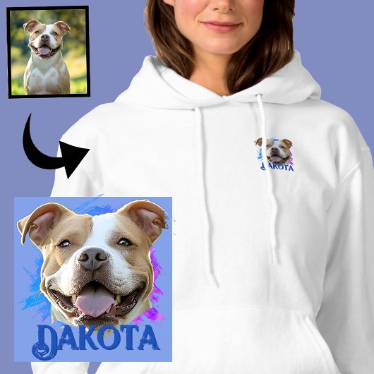 Maßgeschneidertes modernes Grunge Pet Lover Pitbul Hoodie