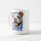 Maßgeschneidertes modernes Grunge Pet Lover Pitbul Kaffeetasse (Vorderseite Links)