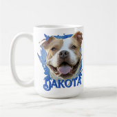 Maßgeschneidertes modernes Grunge Pet Lover Pitbul Kaffeetasse (Links)