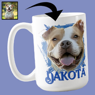 Maßgeschneidertes modernes Grunge Pet Lover Pitbul Kaffeetasse