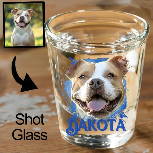 Maßgeschneidertes modernes Grunge Pet Lover Pitbul Schnapsglas