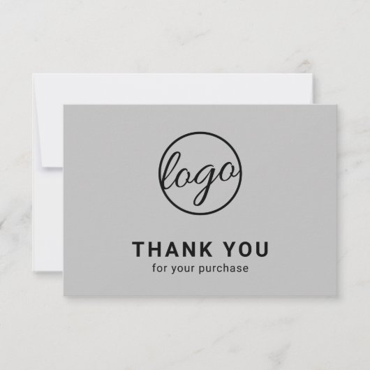 Maßgeschneidertes, modernes Logo-Geschäft mit leic Dankeskarte (Vorderseite)