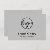Maßgeschneidertes, modernes Logo-Geschäft mit leic Dankeskarte (Vorne/Hinten)