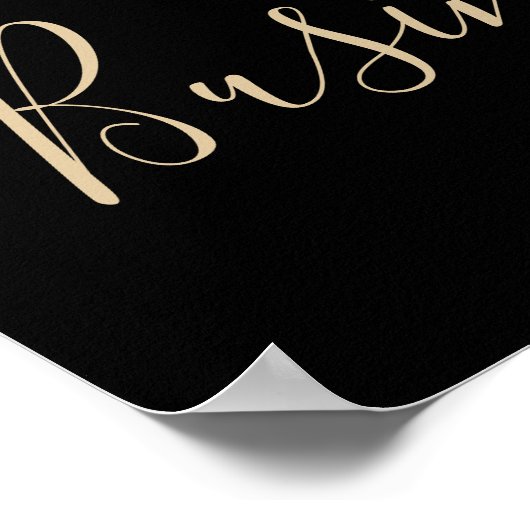 Maßgeschneidertes modernes minimalistisches Black Poster (Ecke)