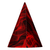 Maßgeschneidertes, modernes Neon Red Digital Muste Partyhütchen (Rückseite)