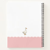 Maßgeschneidertes, modernes Rosa Albernes Gänsestü Notizblock (Rückseite)