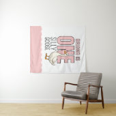 Maßgeschneidertes, modernes Rosa Albernes Gänsestü Wandteppich (Beispiel (Horizontal))