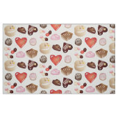 Maßgeschneidertes modernes Schokoladenherz Stoff (Fat Quarter (45,7 x 55,9 cm))