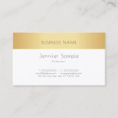 Maßgeschneidertes, modernes, weißes Minimalistisch Visitenkarte (Vorderseite)