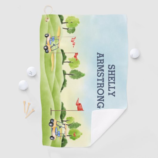 Maßgeschneidertes Mongram Golf Handtuch (Insitu)