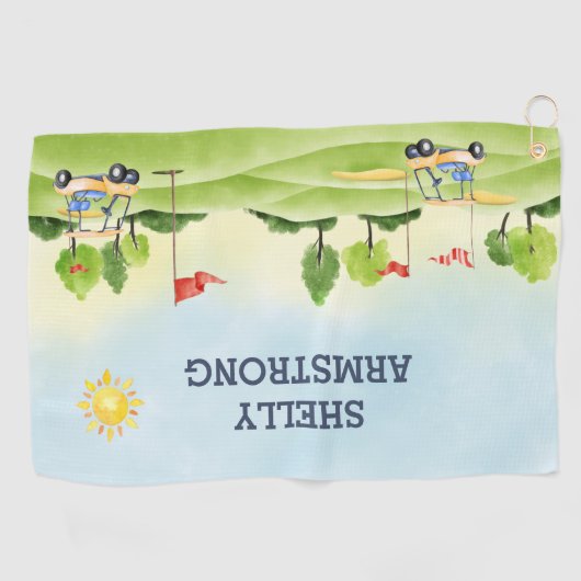 Maßgeschneidertes Mongram Golf Handtuch (Horizontal)