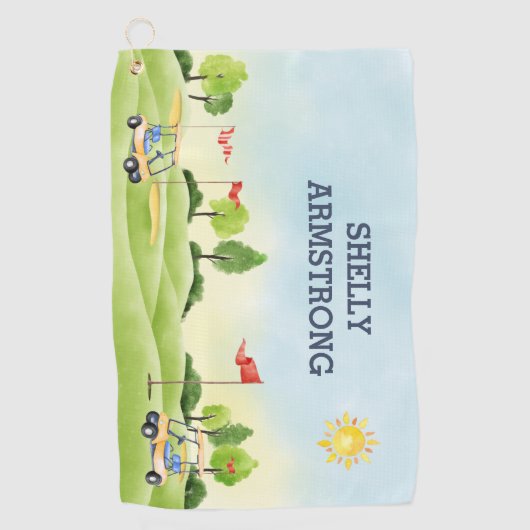 Maßgeschneidertes Mongram Golf Handtuch (Vorderseite)