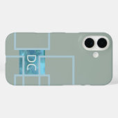 Maßgeschneidertes Monogramm abstraktes geometrisch Case-Mate iPhone Hülle (Rückseite (Horizontal))