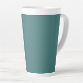 Maßgeschneidertes Monogramm, blau-grün aquamarin Milchtasse (Rechte Ecke)