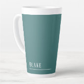 Maßgeschneidertes Monogramm, blau-grün aquamarin Milchtasse (Linke Ecke)