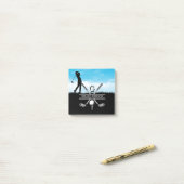 Maßgeschneidertes Monogramm-Design Post-it Klebezettel (Auf Schreibtisch)