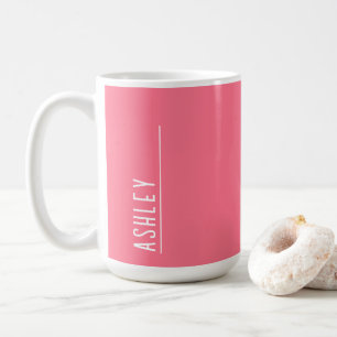 Maßgeschneidertes Monogramm, dramatisch rosa Kaffeetasse