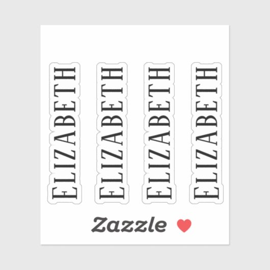 Maßgeschneidertes Monogramm, einfach modern Aufkleber (Blatt)