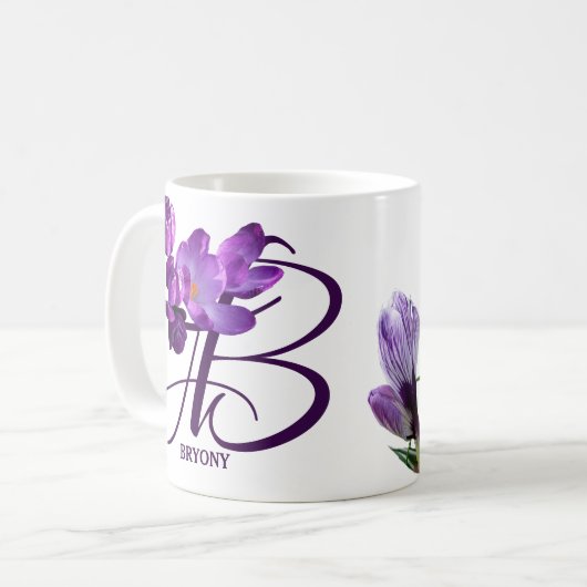 Maßgeschneidertes Monogramm für den Namen der viol Kaffeetasse (Vorderseite Links)