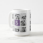 Maßgeschneidertes Monogramm für die Eggplant- und  Kaffeetasse (Vorderseite Links)