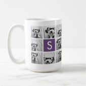 Maßgeschneidertes Monogramm für die Eggplant- und  Kaffeetasse (Links)