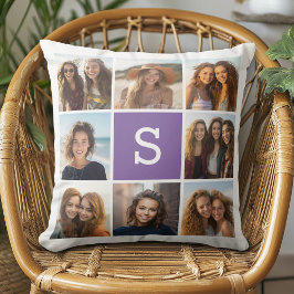 Maßgeschneidertes Monogramm für die Eggplant- und Kissen