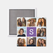 Maßgeschneidertes Monogramm für die Eggplant- und Magnet (Vorderseite/Rückseite)