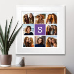 Maßgeschneidertes Monogramm für die Eggplant- und  Poster<br><div class="desc">Für dieses Design können Sie Instagram-Fotos verwenden. Verwenden Sie 8 quadratische Foto,  um ein einzigartiges und persönliches Geschenk zu kreieren. Oder man behalte den Hipster Welpe und macht einen trendigen Sake. Wenn Sie die Bilder anpassen müssen,  klicken Sie auf das Werkzeug anpassen,  um Änderungen vorzunehmen.</div>