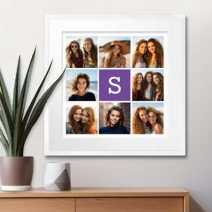 Maßgeschneidertes Monogramm für die Eggplant- und  Poster
