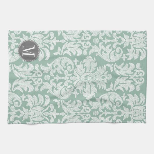 Maßgeschneidertes Monogramm für Mini- und Grau-Dam Handtuch (Horizontal)