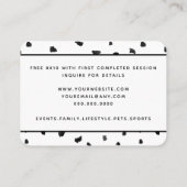 Maßgeschneidertes Monogramm/Initial für den schwar Visitenkarte (Rückseite)